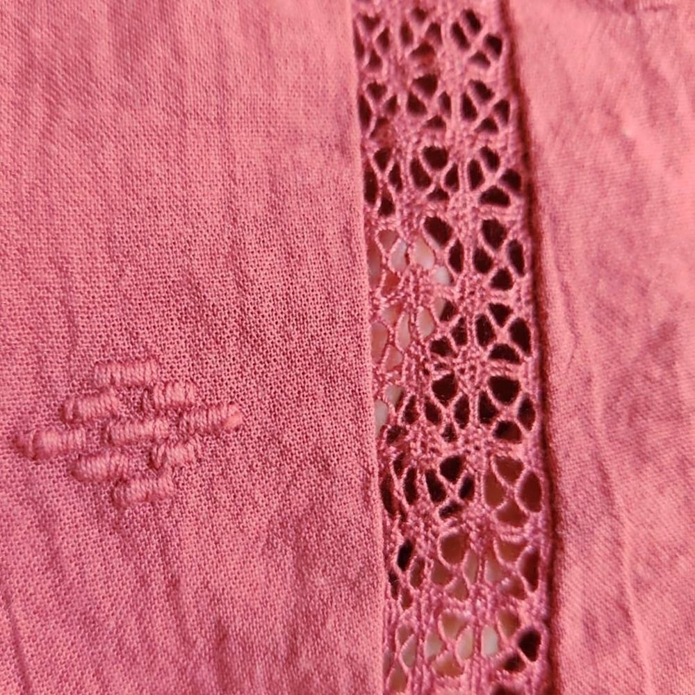 American Eagle Outfitters lace inset boho top sz M - Picture 6 of 9